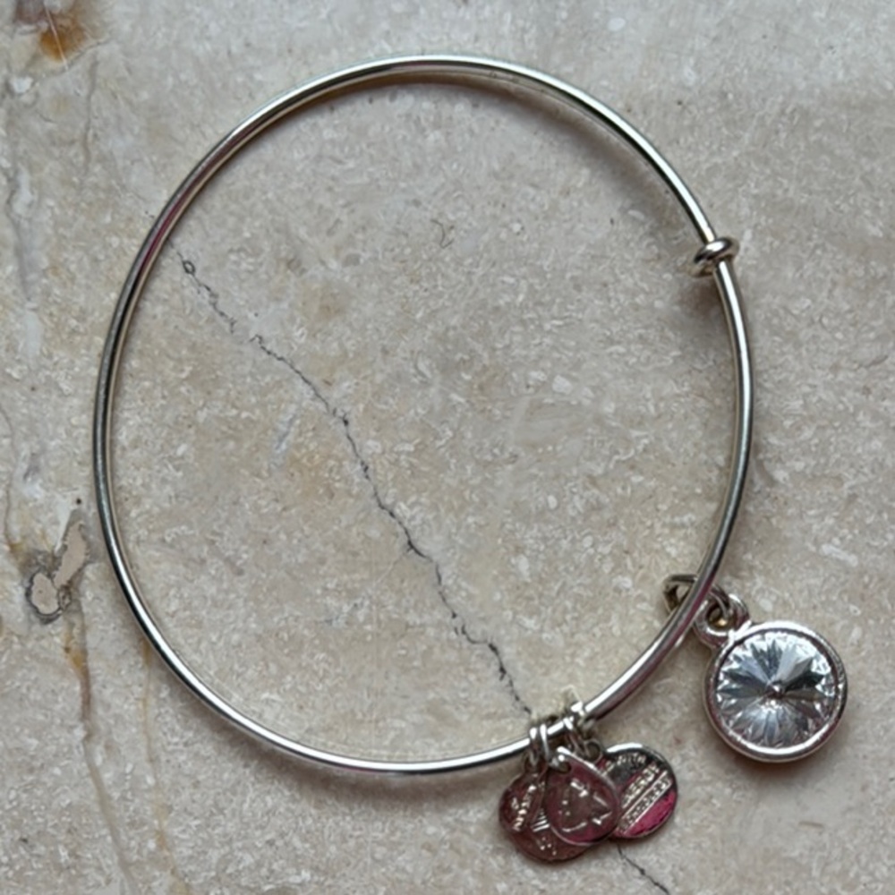 Alex and Ani clear crystal stone bracelet